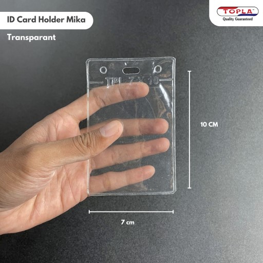 Topla ID Card Mika (Tegak) - 12.5 x 20 - Transparan