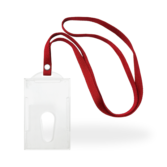 Topla ID Card Tali Webbing - Merah