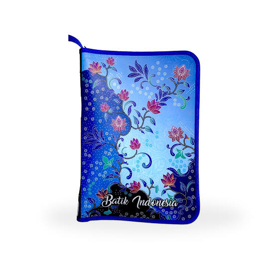 Topla Zipper File 1828 F - Batik Bunga - Biru