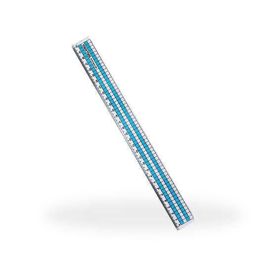 Topla Garisan Motif Kotak - Biru