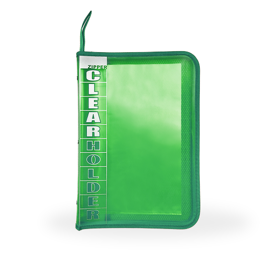 Topla Zipper Clear Holder 555 - 10 File - Hijau