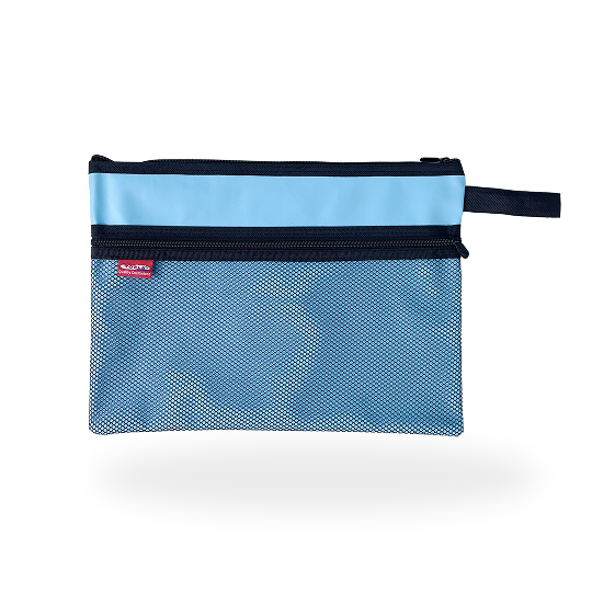 Topla Zipper Pocket Kulit - F4 - Biru Muda