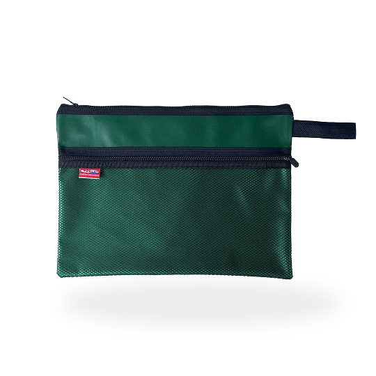 Topla Zipper Pocket Kulit - F4 - Hijau Tentara